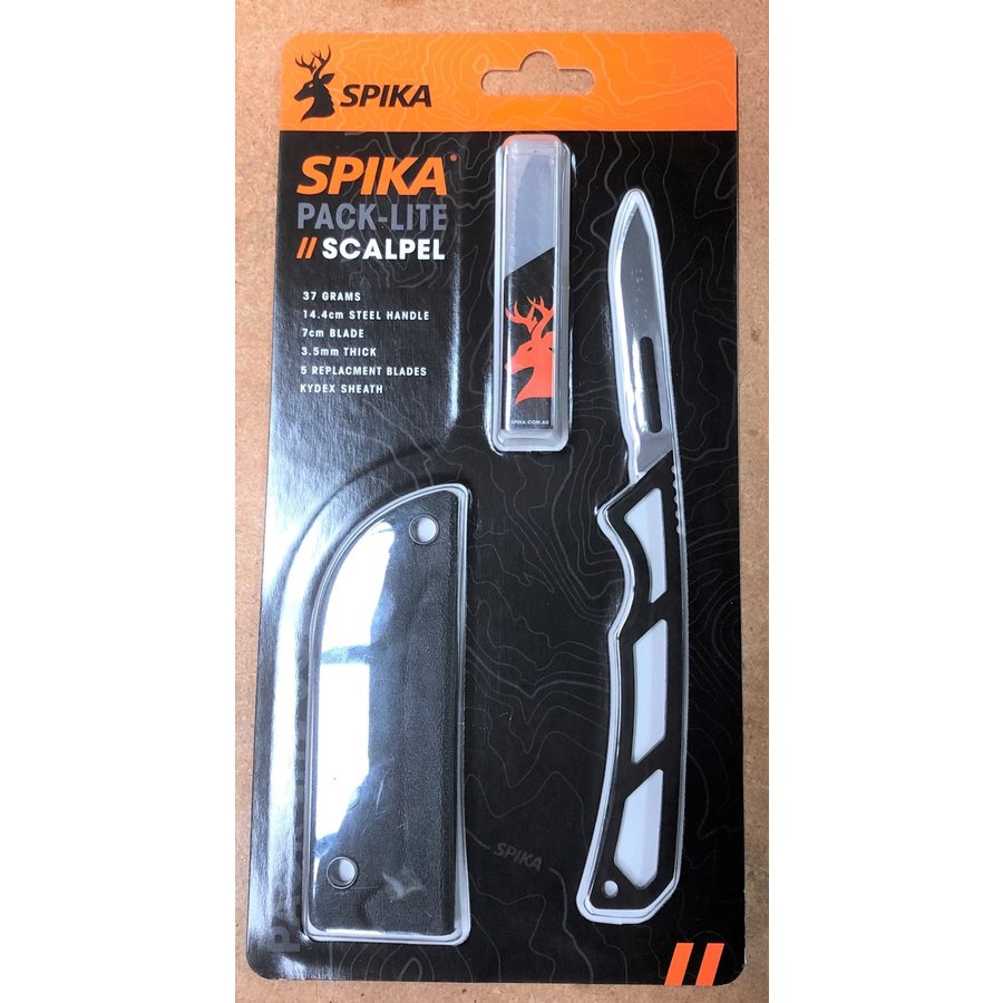 ANC397-SPIKA PACKLITE SCALPEL STONE WASH WITH 5 REPLACEMENT BLADES (SPL-202)