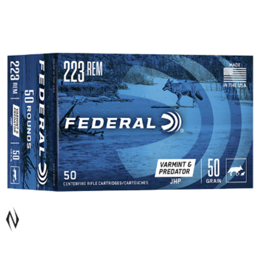 NIO177-FEDERAL 223 50GR JHP AE VARMINT 50RNDS