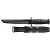 KA-BAR AOS009-KA-BAR TANTO-BLACK, BLACK HARD PLASTIC SHEATH, SERRATED EDGE