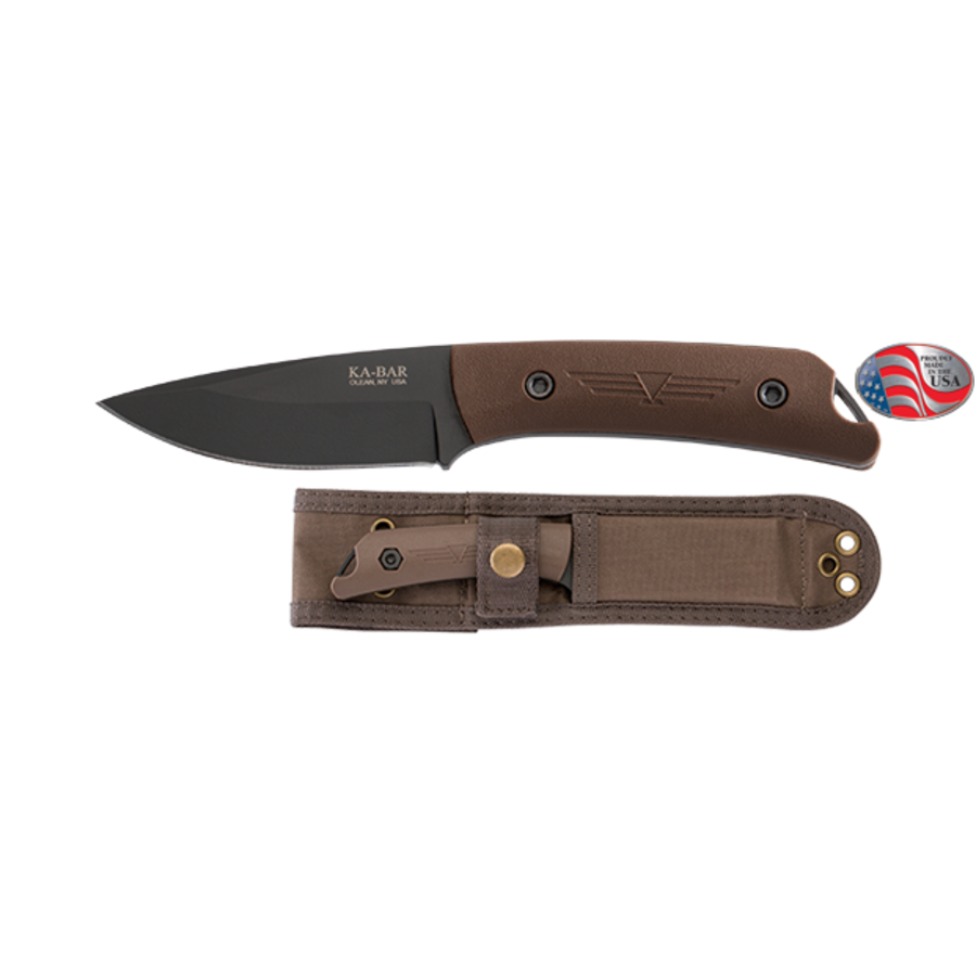 AOS011-KA-BAR JAROSZ "GLOBETROTTER", BROWN POLYESTER SHEATH, STRAIGHT EDGE