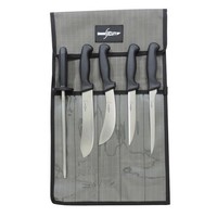 AOS026-SICUT 6 PIECE All PURPOSE KNIFE PACKAGE – BLACK HANDLE