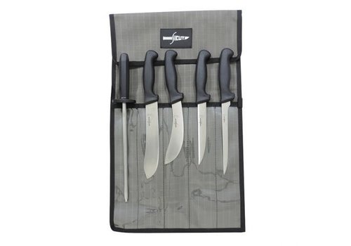 AOS026-SICUT 6 PIECE All PURPOSE KNIFE PACKAGE – BLACK HANDLE 