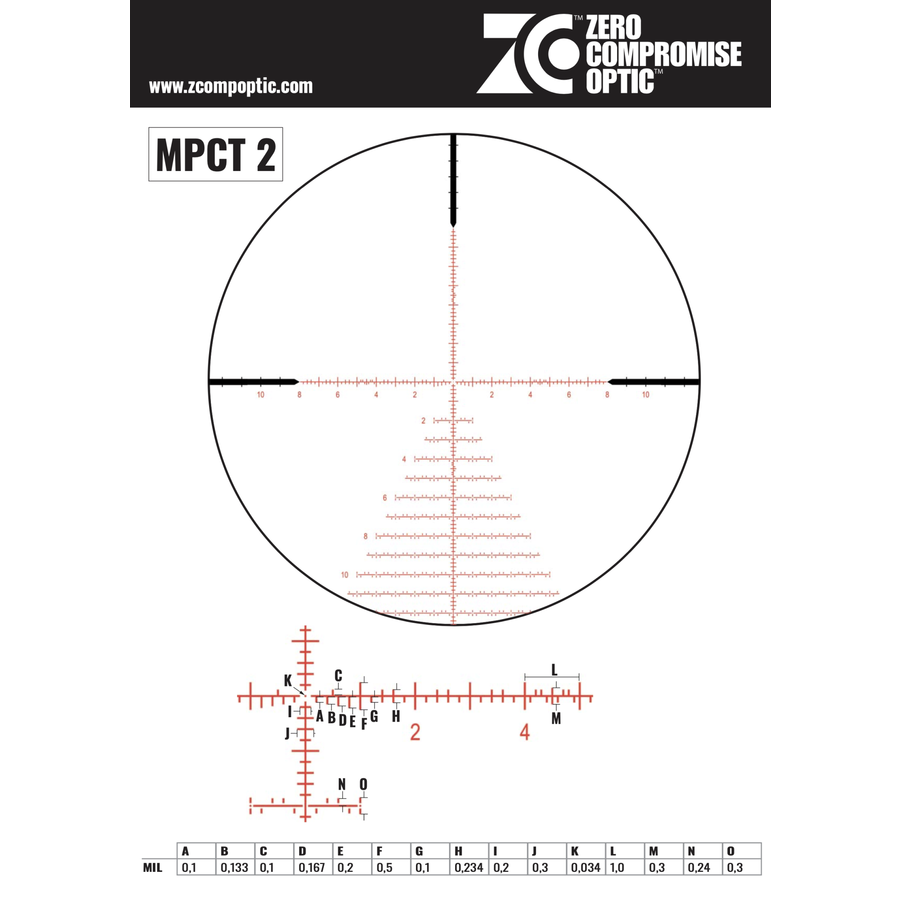 SJS389-ZERO COMPROMISE OPTIC 5-27X56 MPCT2 RETICLE