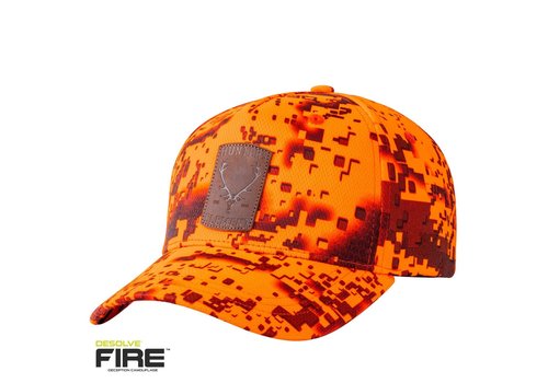 HUE963-HUNTERS ELEMENT RED STAG CAP DESOLVE FIRE 