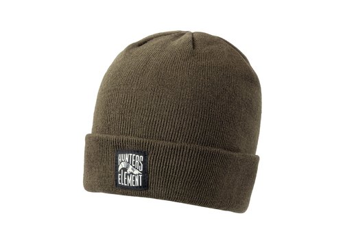 HUE982-HUNTERS ELEMENT BULL TAHR BEANIE KHAKI 