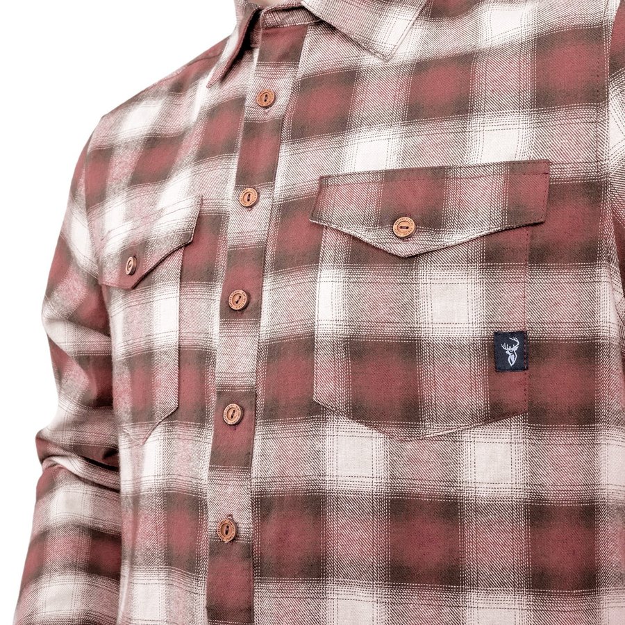 HUNTERS ELEMENT HUXLEY SHIRT FADED RED