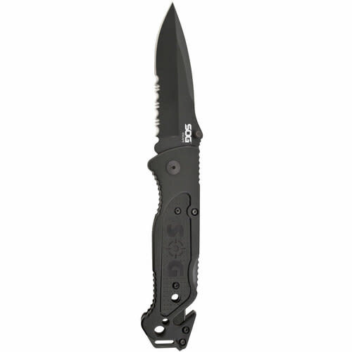 OSA802-SOG ESCAPE BLACK FOLDING KNIFE 