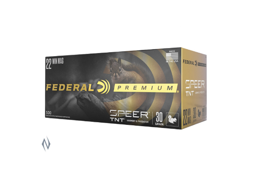 NIO259-FEDERAL 22WMR 30GR TNT JHP 2200FPS 50RNDS 