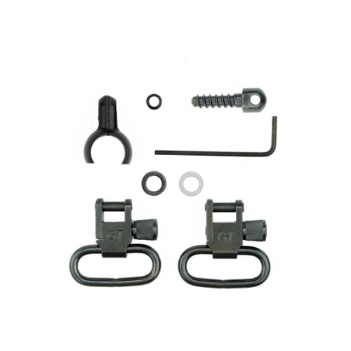 CRK093-GROVTEC TWO PIECE BARREL BAND .630-.675 SET BLACK OXIDE FINISH - 1" LOOPS PAIR 