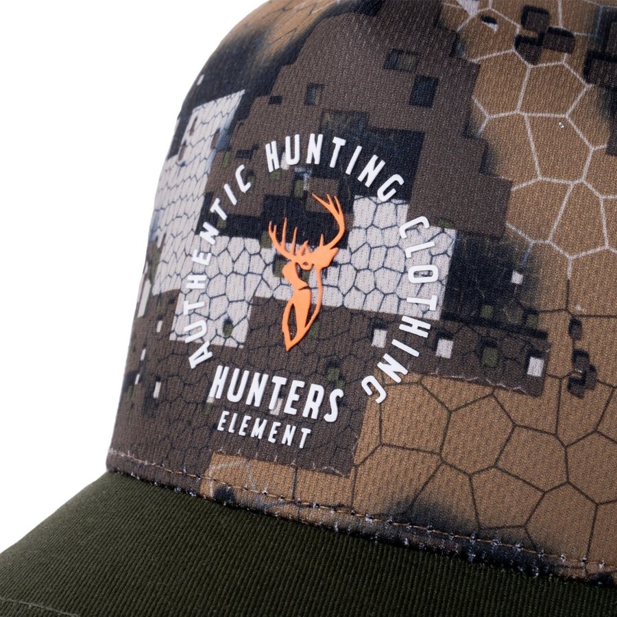 HUE1104-HUNTERS ELEMENT A.H.C CAP DESOLVE VEIL/MOSS GREEN