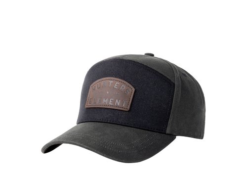 HUE1110-HUNTERS ELEMENT CREST CAP BLACK/FOREST GREEN 