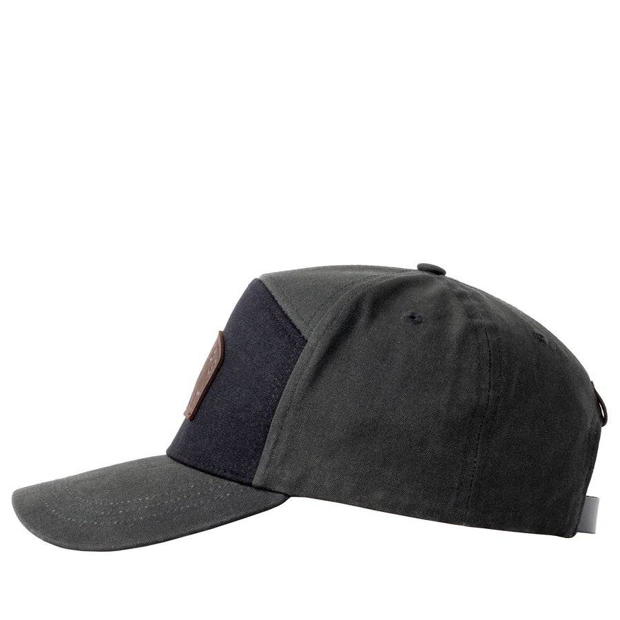 HUE1110-HUNTERS ELEMENT CREST CAP BLACK/FOREST GREEN