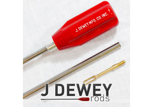 SJS050-DEWEY ROD(.22-26 CAL. RIFLE 36" WITH .22 JAG & BRUSH ADAPTER (SMBA)) NYLON COATED 