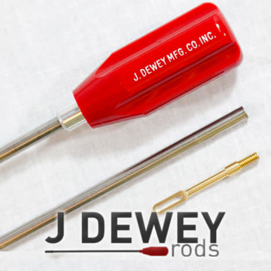 SJS068-DEWEY DELUXE 1 PIECE STAINLESS STEEL RODS (44” ROD ALL CAL. RIFLE (.22 CAL. & UP))