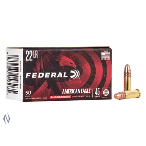 NIO288-FEDERAL 22LR 45GR SUPPRESSOR AMERICAN EAGLE 50RNDS 