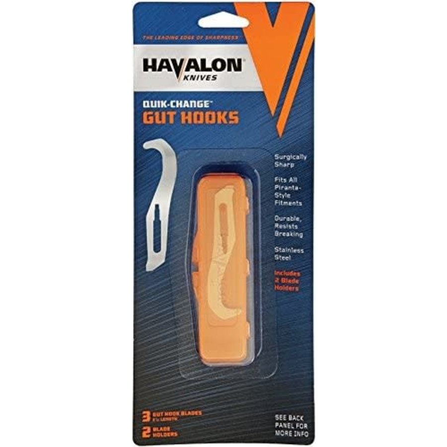 TSA223-HAVALON GUT HOOK BLADES X3 CLAMSHELL