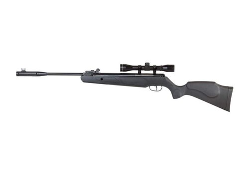 RAY055-PACKAGE- BLACK- REMINGTON EXPRESS HUNTER NP NITRO PISTON SYNTHETIC AIR GUN .177 WITH SCOPE 4X32 