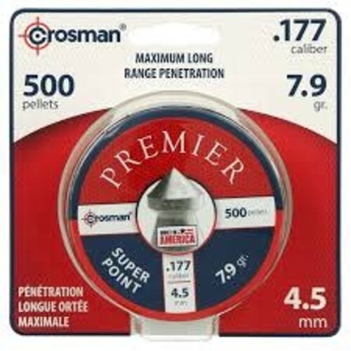 RAY057-CROSMAN .177 SUPER POINT 7.9 GR AIR PELLET 500 RNDS 