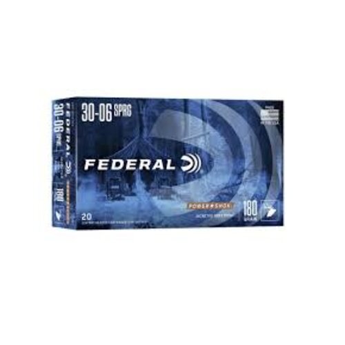 NIO080-FEDERAL POWER-SHOK 30-06 SPRG 180GR SP 20RNDS 