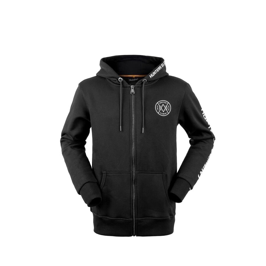 HUNTERS ELEMENT TWIN PEAKS ZIP HOODIE BLACK