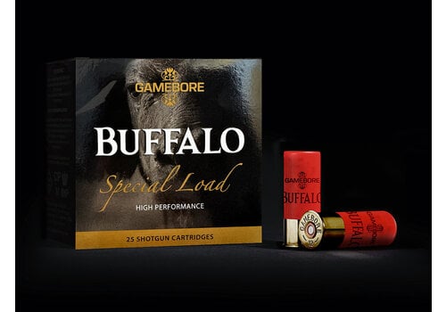 OTP073- BOX - GAMEBORE BUFFALO 12G #BB 36GR 1400FPS 25RNDS 4.1MM 