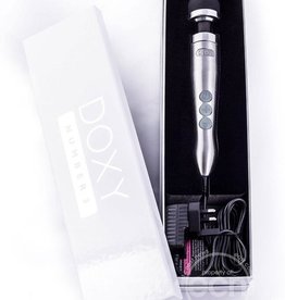 Doxy DOXY Number 3 Plug-In Vibrating Wand Body Massager Small Brushed Metal Silver 11.02 Inch