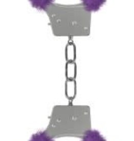 Shots Ouch! Beginner's Furry Handcuffs - Purple