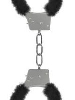 Shots Ouch! Beginner's Furry Handcuffs - Black