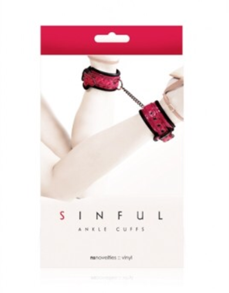 NS Novelties Sinful Ankle Cuffs - Pink