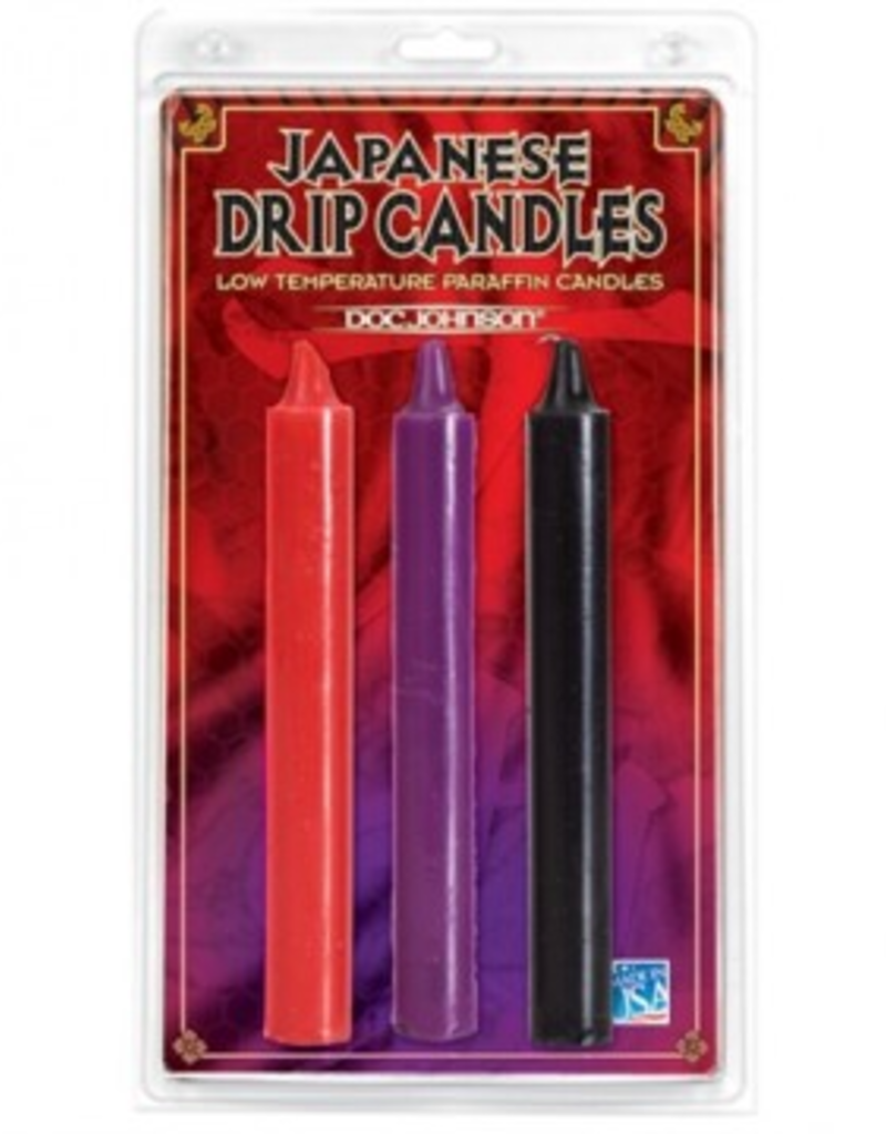 Doc Johnson Japanese Drip Candles Set of 3 - Assorted Colors