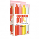 Icon Brands The 9's Make Me Melt Sensual Warm-Drip Candles 4 Pack - Pastel