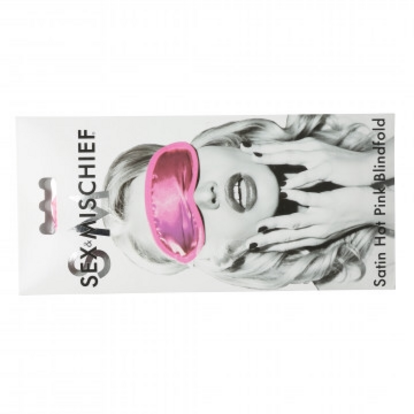 Sportsheets Sex and Mischief Satin Blindfold - Hot Pink