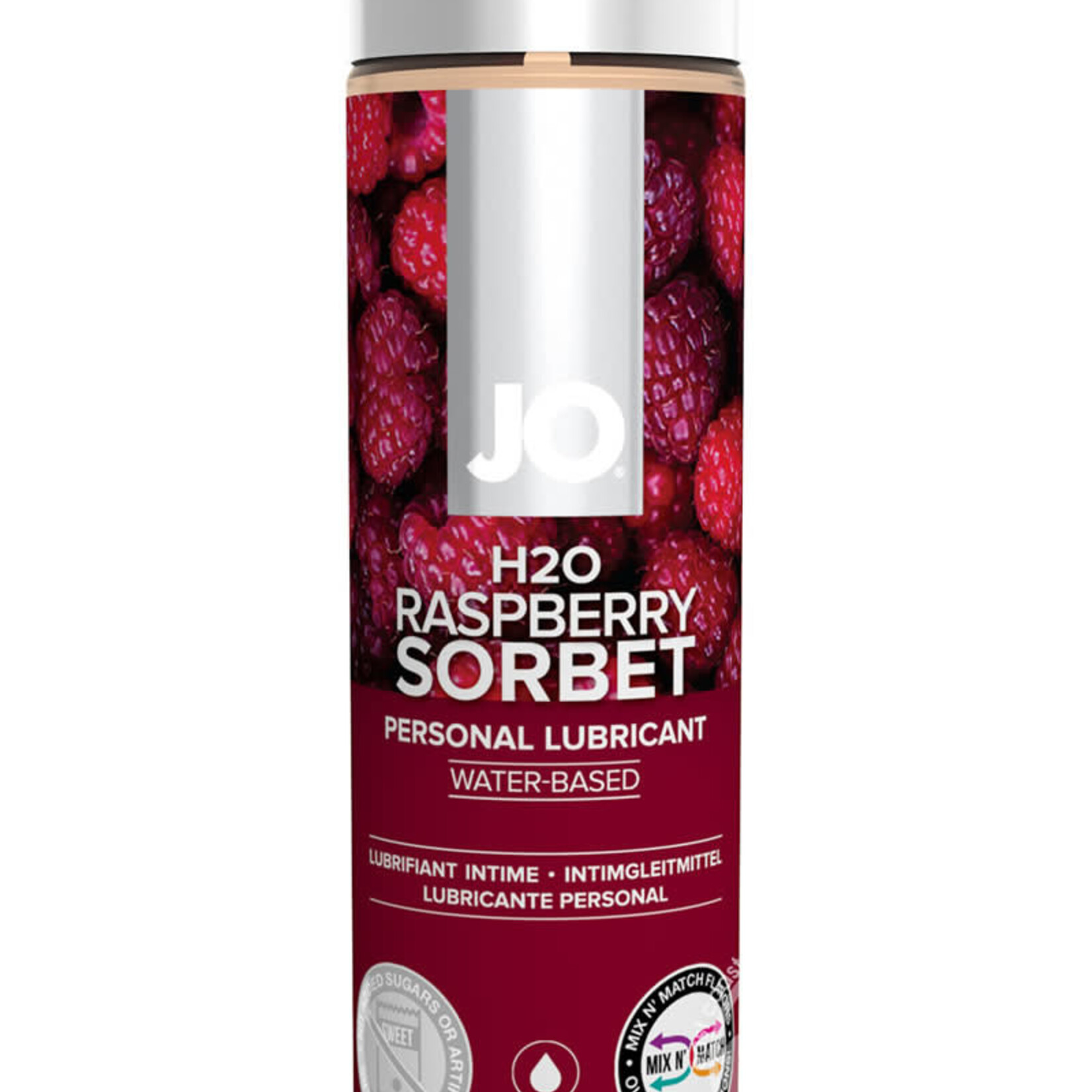 System Jo Jo H2O Flavored Water Based Lubricant Raspberry Sorbet 4 Ounce