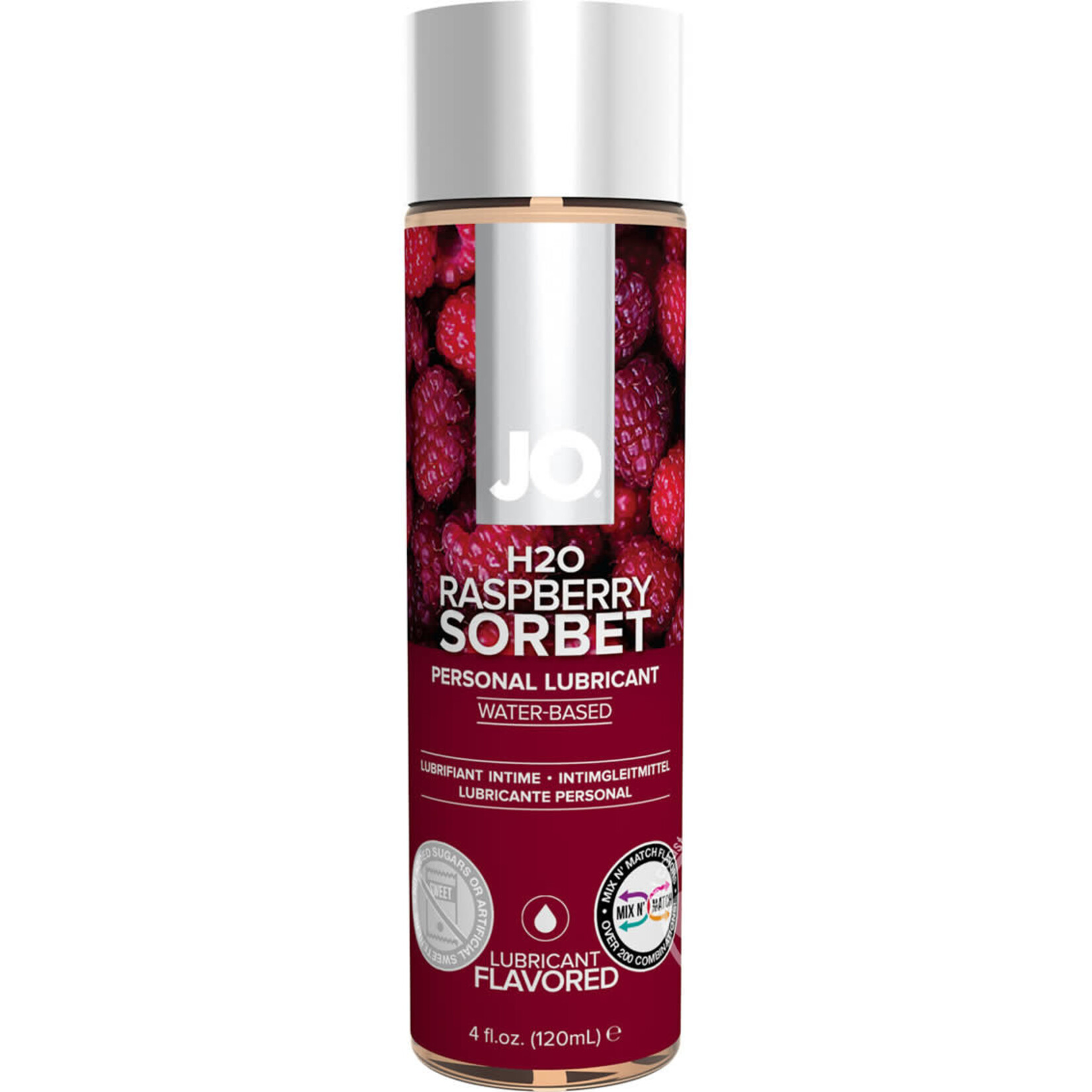 System Jo Jo H2O Flavored Water Based Lubricant Raspberry Sorbet 4 Ounce