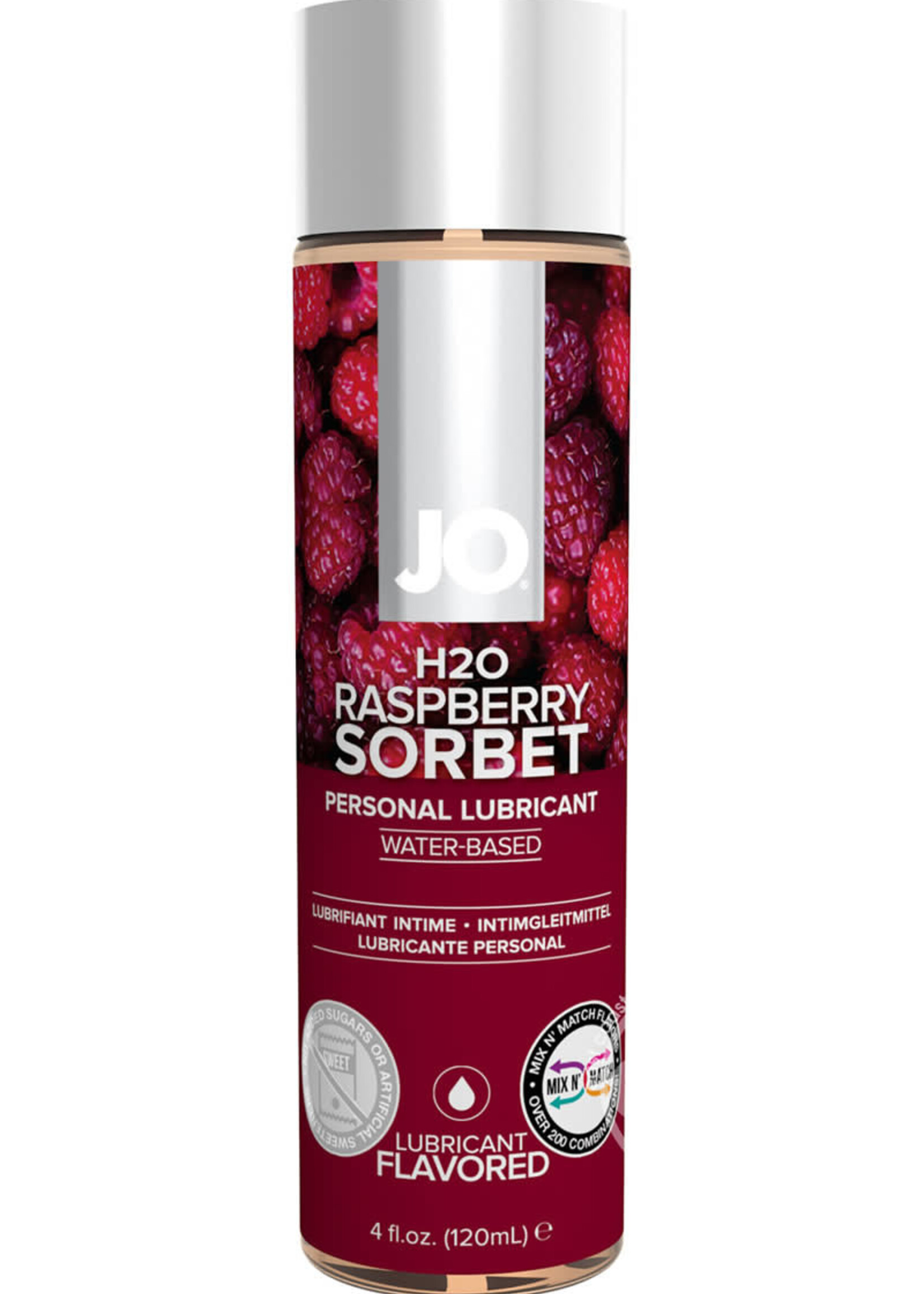 System Jo Jo H2O Flavored Water Based Lubricant Raspberry Sorbet 4 Ounce
