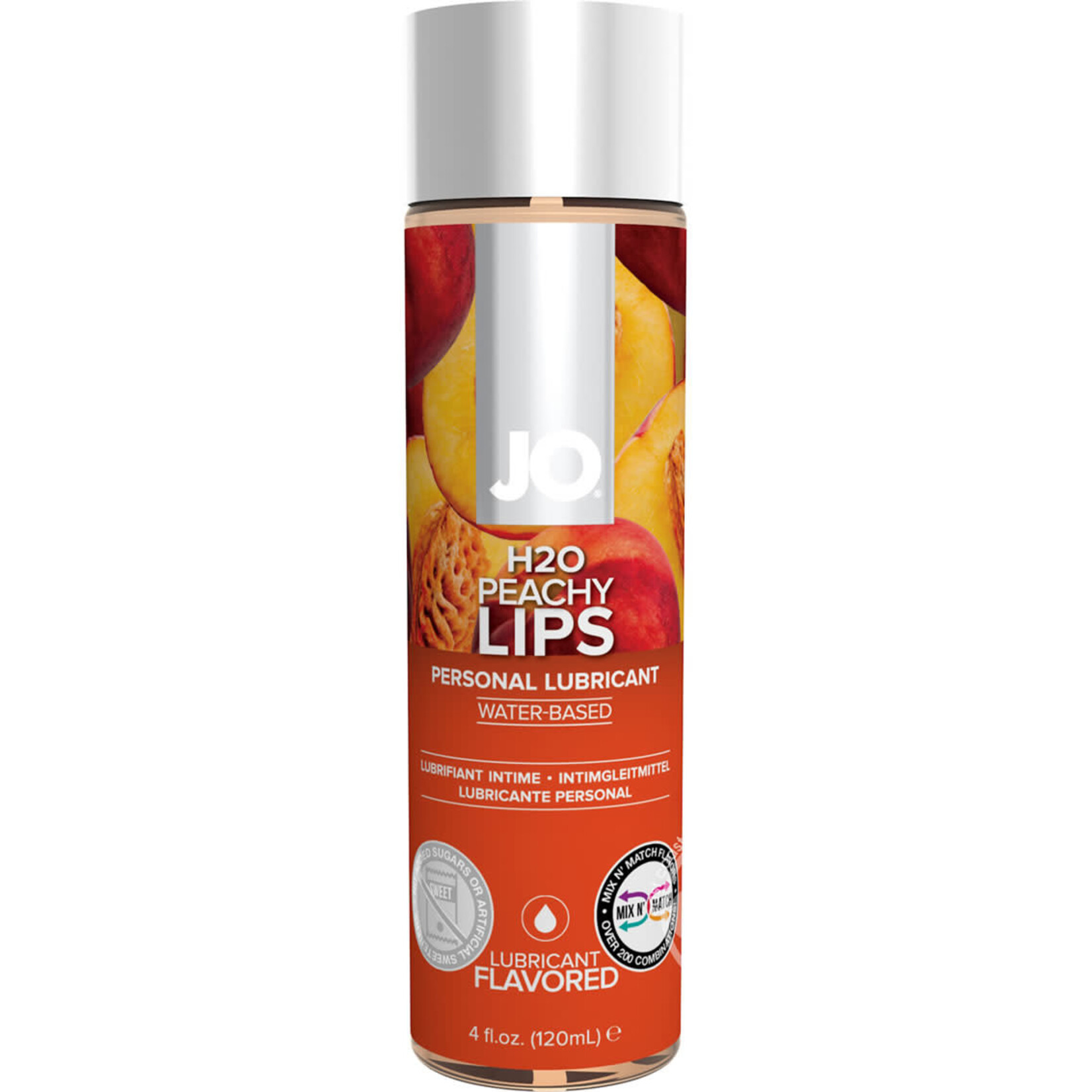System Jo Jo H2O Flavored Water Based Lubricant Peachy Lips 4 Ounce