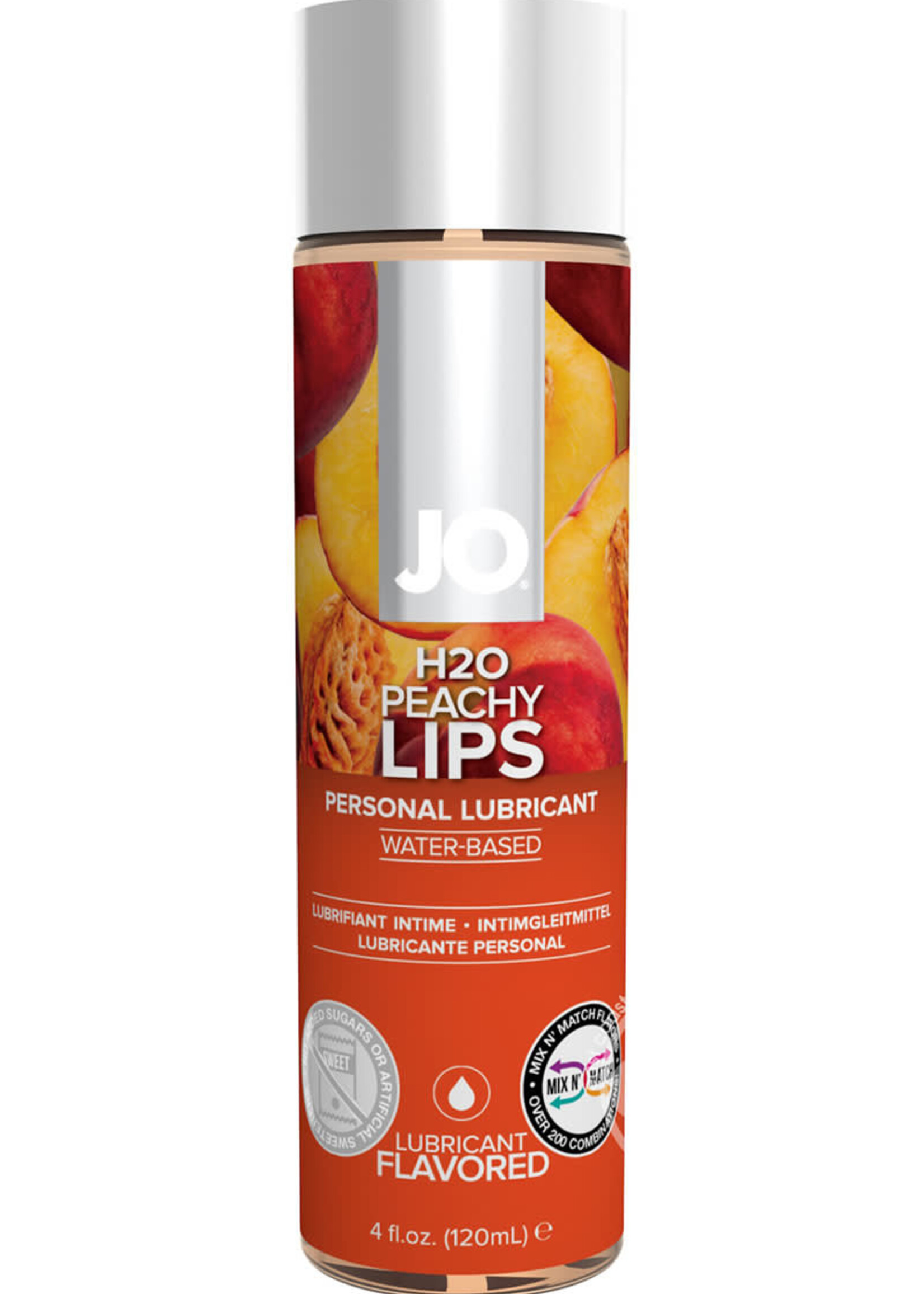 System Jo Jo H2O Flavored Water Based Lubricant Peachy Lips 4 Ounce