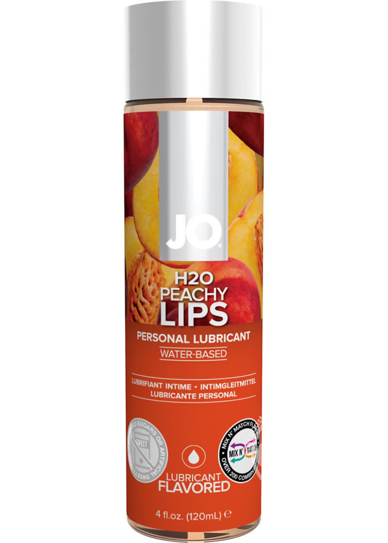 System Jo Jo H2O Flavored Water Based Lubricant Peachy Lips 4 Ounce