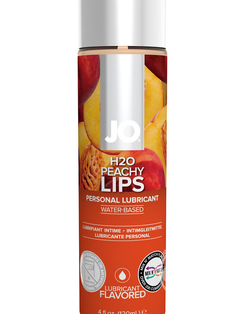 System Jo Jo H2O Flavored Water Based Lubricant Peachy Lips 4 Ounce