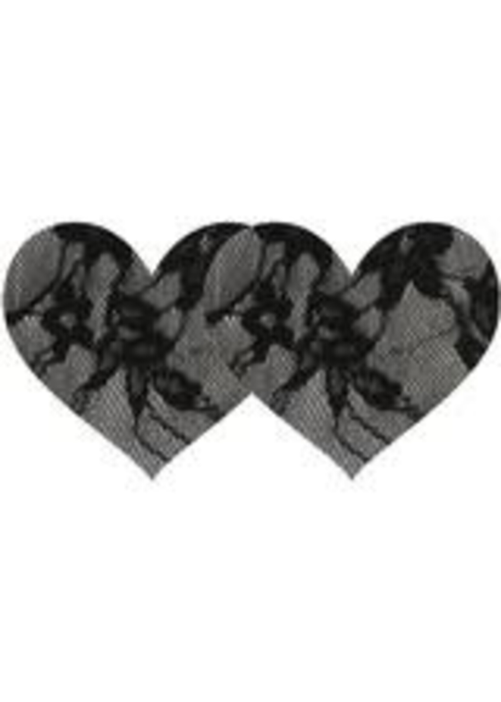 Eye Candy Black Lace Heart Pasties