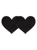 Eye Candy Black Satin Heart Pasties