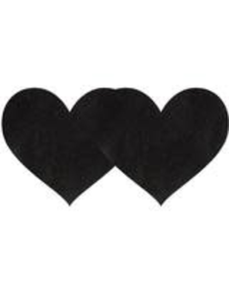 Eye Candy Black Satin Heart Pasties