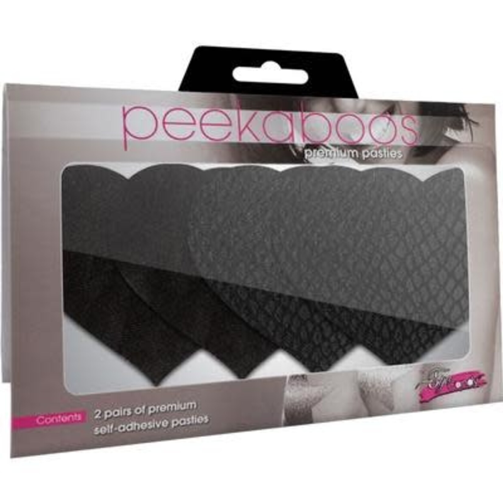 Eye Candy Classic Black Heart Pasties - Black