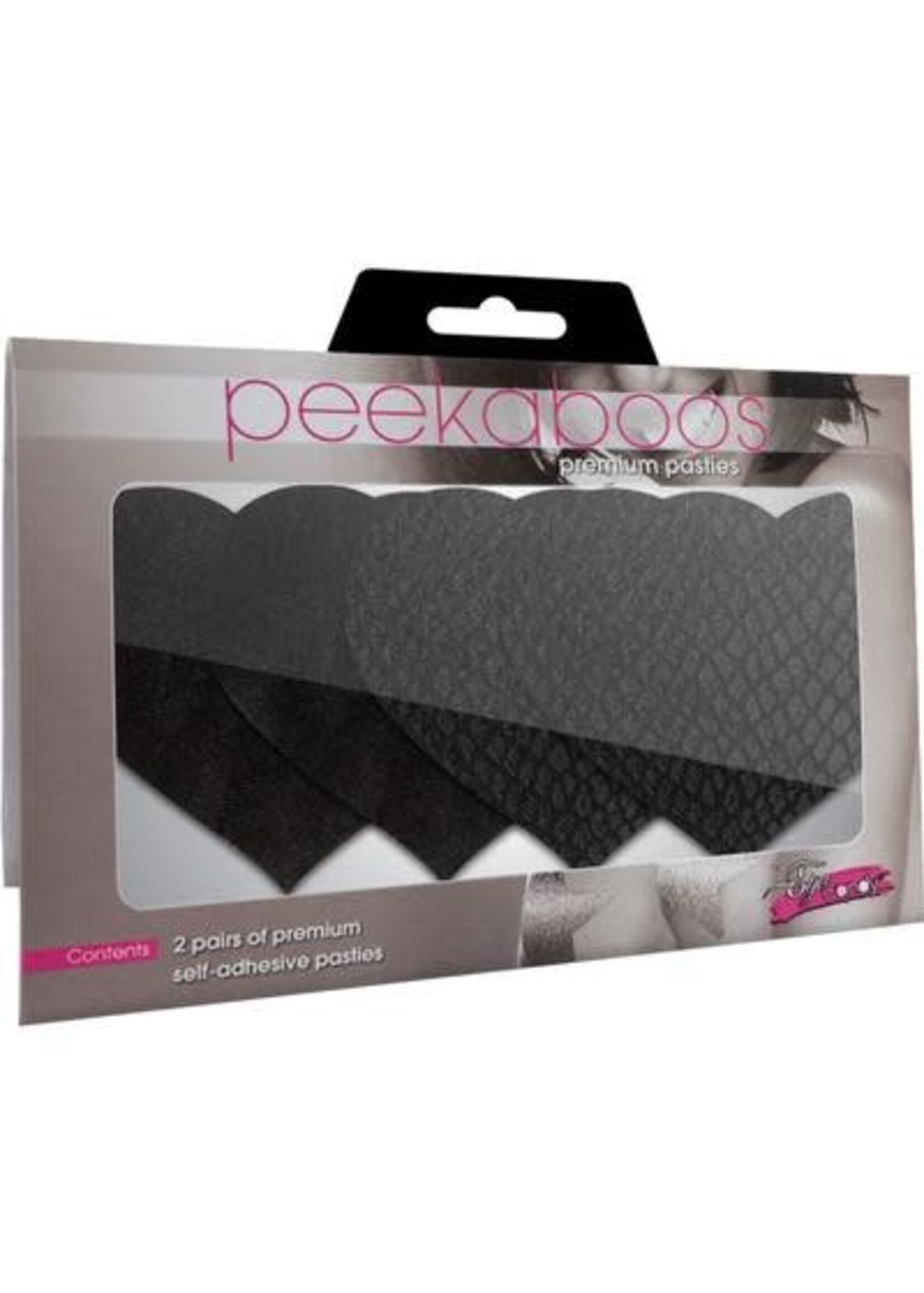 Eye Candy Classic Black Heart Pasties - Black