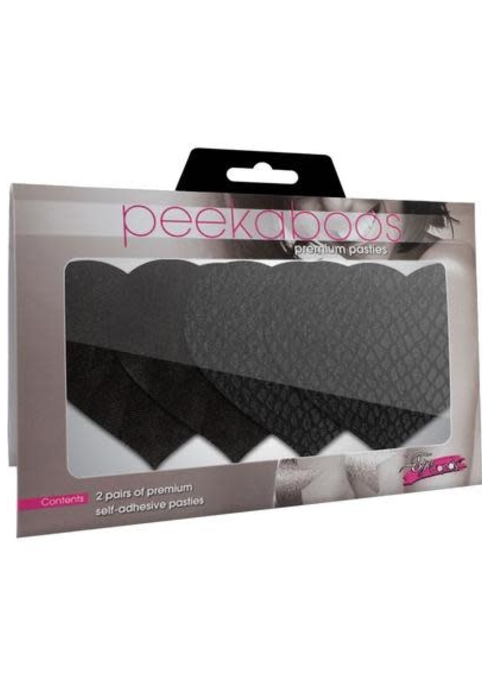 Eye Candy Classic Black Heart Pasties - Black