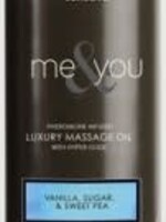 SENSUVA Me and You Massage Oil - Vanilla Sugar and Sweet Pea - 4.2 Oz.