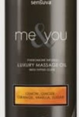 SENSUVA Me and You Massage Oil - Lemon Ginger Orange Vanilla Sugar - 4.2 Oz.