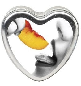 Earthly Body Edible Heart Candle - Peach - 4 Oz.