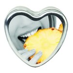 Earthly Body Edible Heart Candle - Pineapple - 4oz