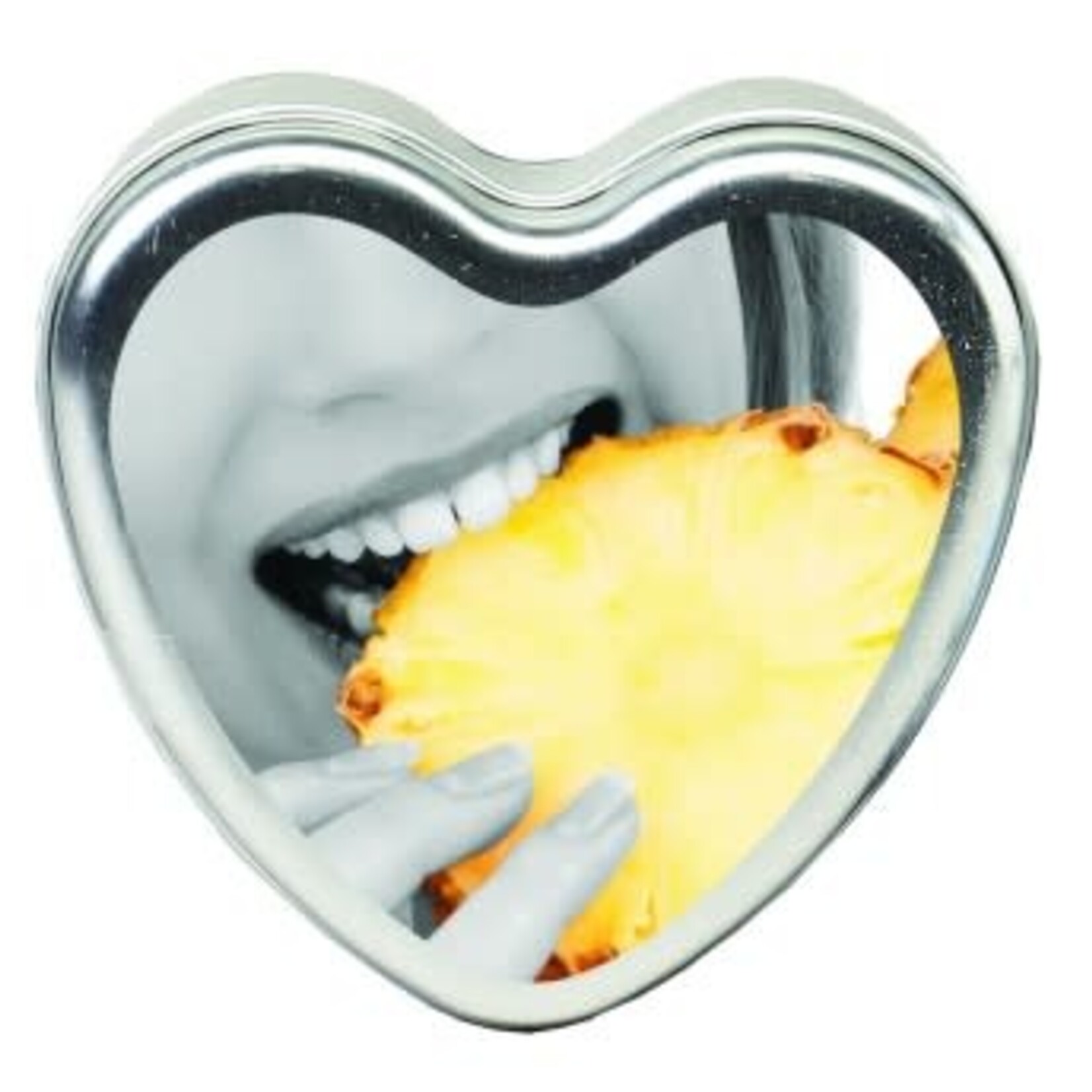 Earthly Body Edible Heart Candle - Pineapple - 4oz